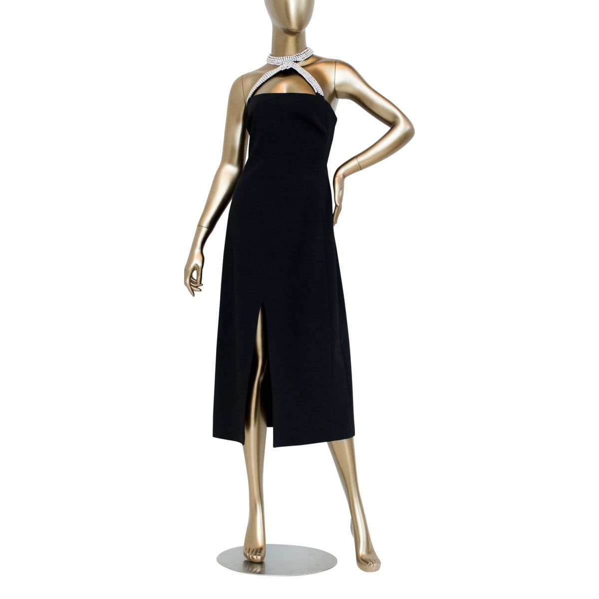 David Koma Rhinestone Halter Dress
