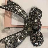 Vintage Crystal Bow Pin — image 1