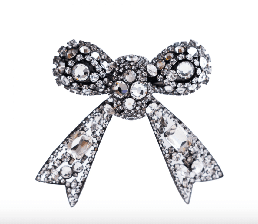 Vintage Crystal Bow Pin
