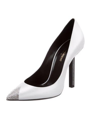 Saint Laurent Embellished Pointed-toe Pumps