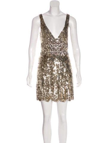 Jenny Packham Sequin Embellished Mini Dress