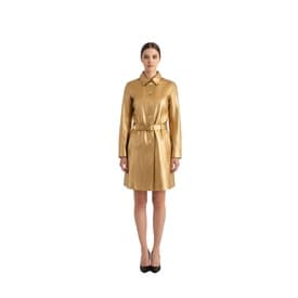 Saint Laurent Gold Leather Mini Dress — image 5