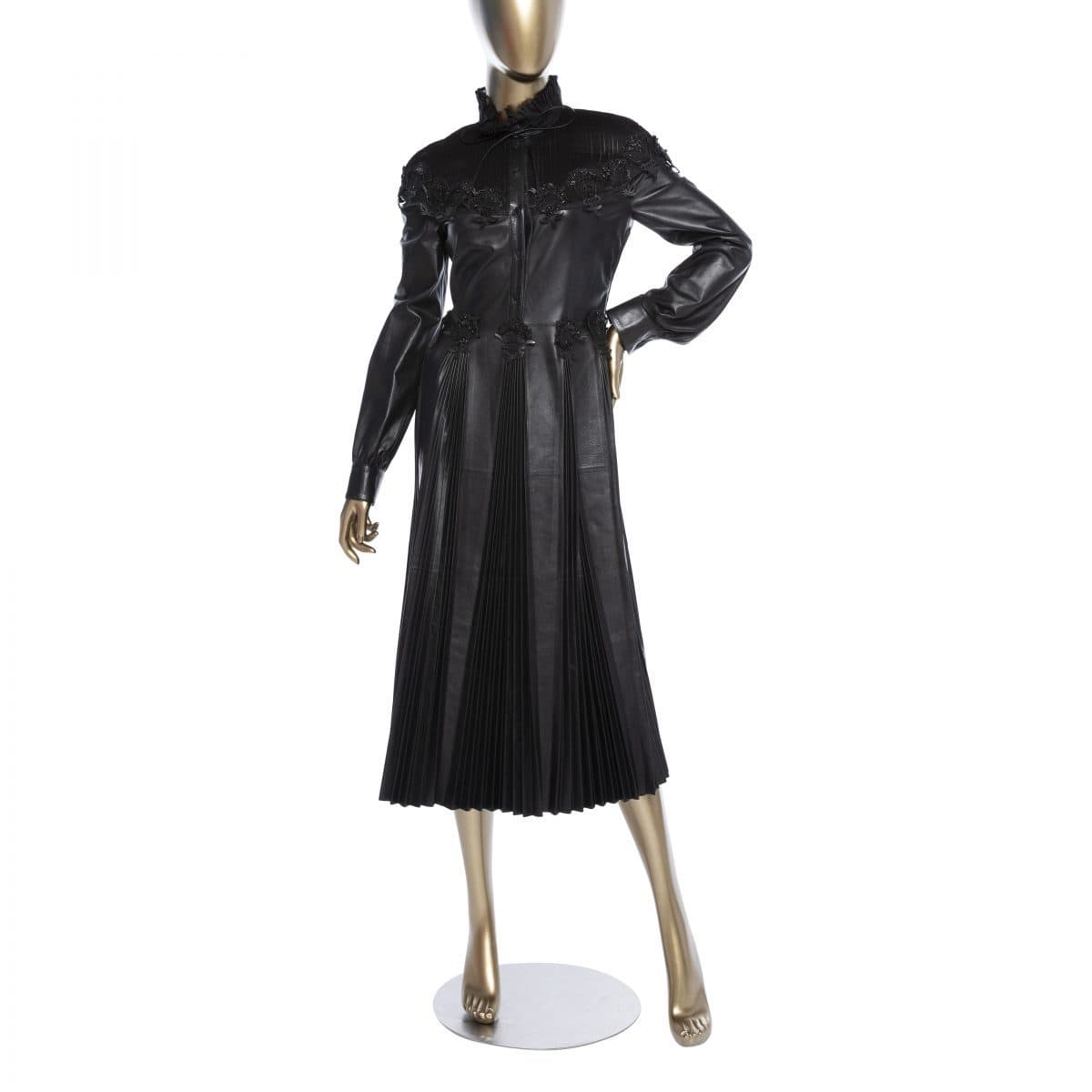 Valentino Black Leather Dress