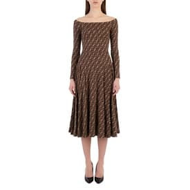 Fendi Jacquard-knit Fitted Dress — image 3