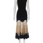 Alexander Mcqueen Metallic Knit Midi Dress — image 1