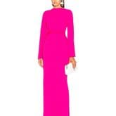 Brandon Maxwell Fuchsia Waterfall Back Gown — image 1