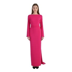Brandon Maxwell Fuchsia Waterfall Back Gown — image 3