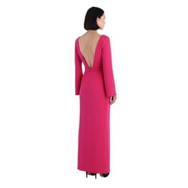 Brandon Maxwell Fuchsia Waterfall Back Gown — image 5