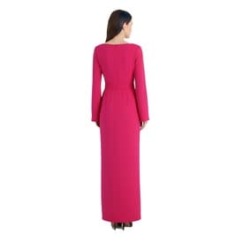 Brandon Maxwell Fuchsia Waterfall Back Gown — image 6