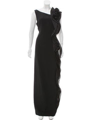 Ricki Freeman X Teri Jon Silk Colorblock Gown