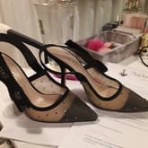 Christian Dior Black Mesh Slingback 36 — image 1