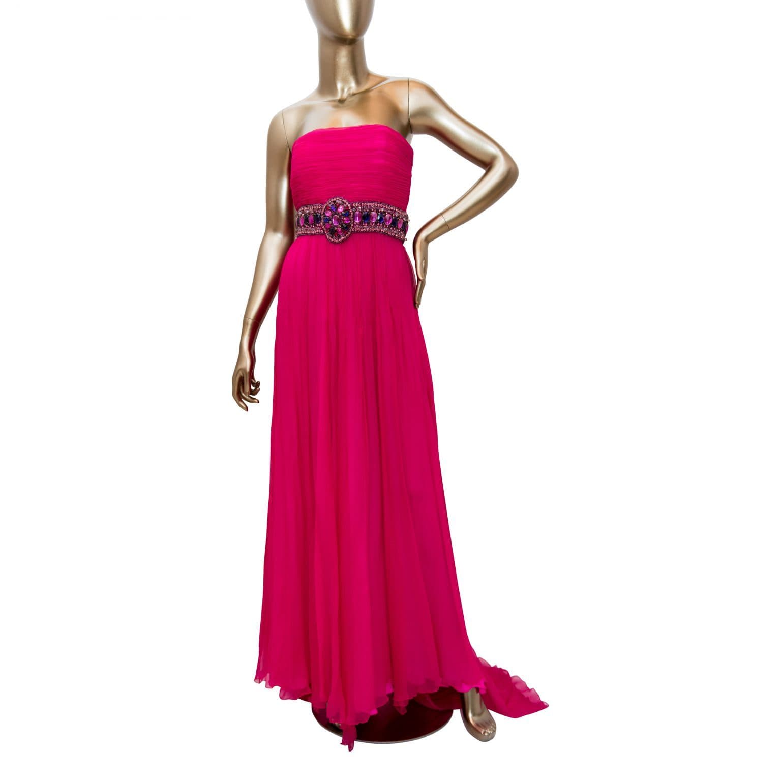 Andrew Gn Embellished Strapless Gown