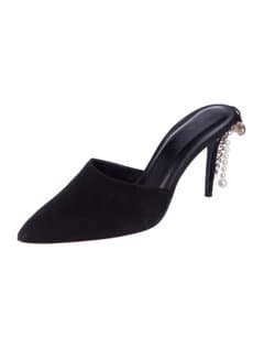 Magda Butrym Suede Embellished Mules