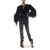 Attico Velvet Feathered Crop Top And Pants — image 2