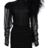 Magda Butrym Dubai Feather-embellished Silk-chiffon Mini Dress 0 — image 1