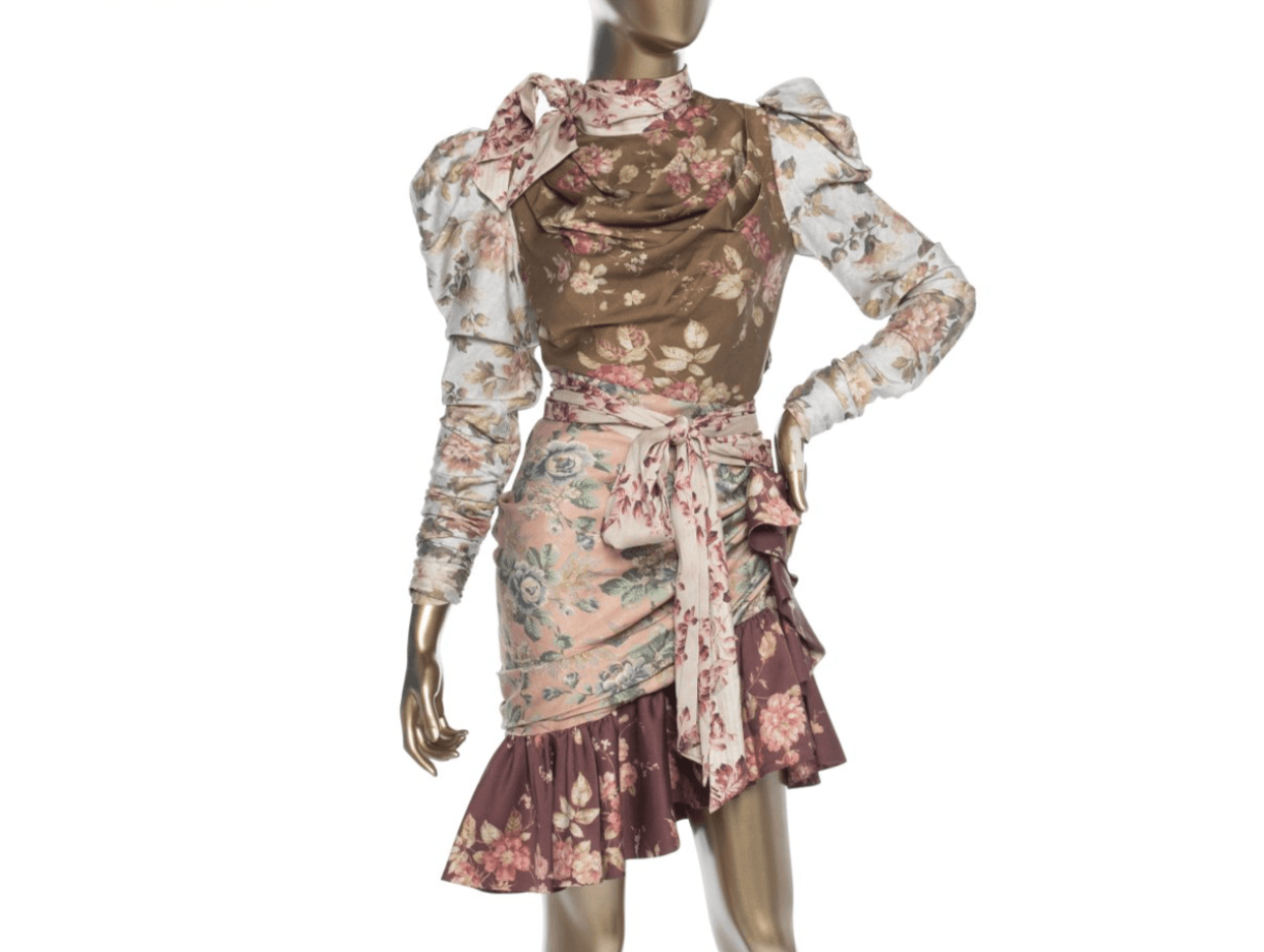 Zimmermann Multi Print Silk-blend Tie Dress