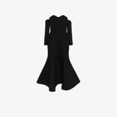 Vika Gazinskaya Black Off The Shoulder Trumpet Midi Dress — image 1