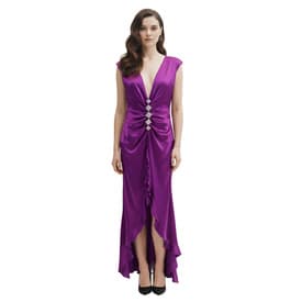 Alessandra Rich Diamond Embellished Silk Dress — image 2