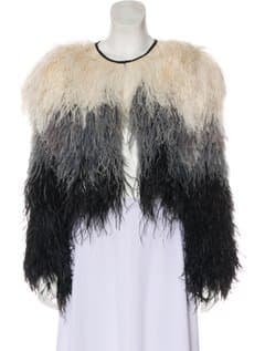 Givenchy Ostrich Feather Silk Jacket
