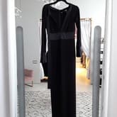 Givenchy Black Crossover Neck Tie Gown — image 1
