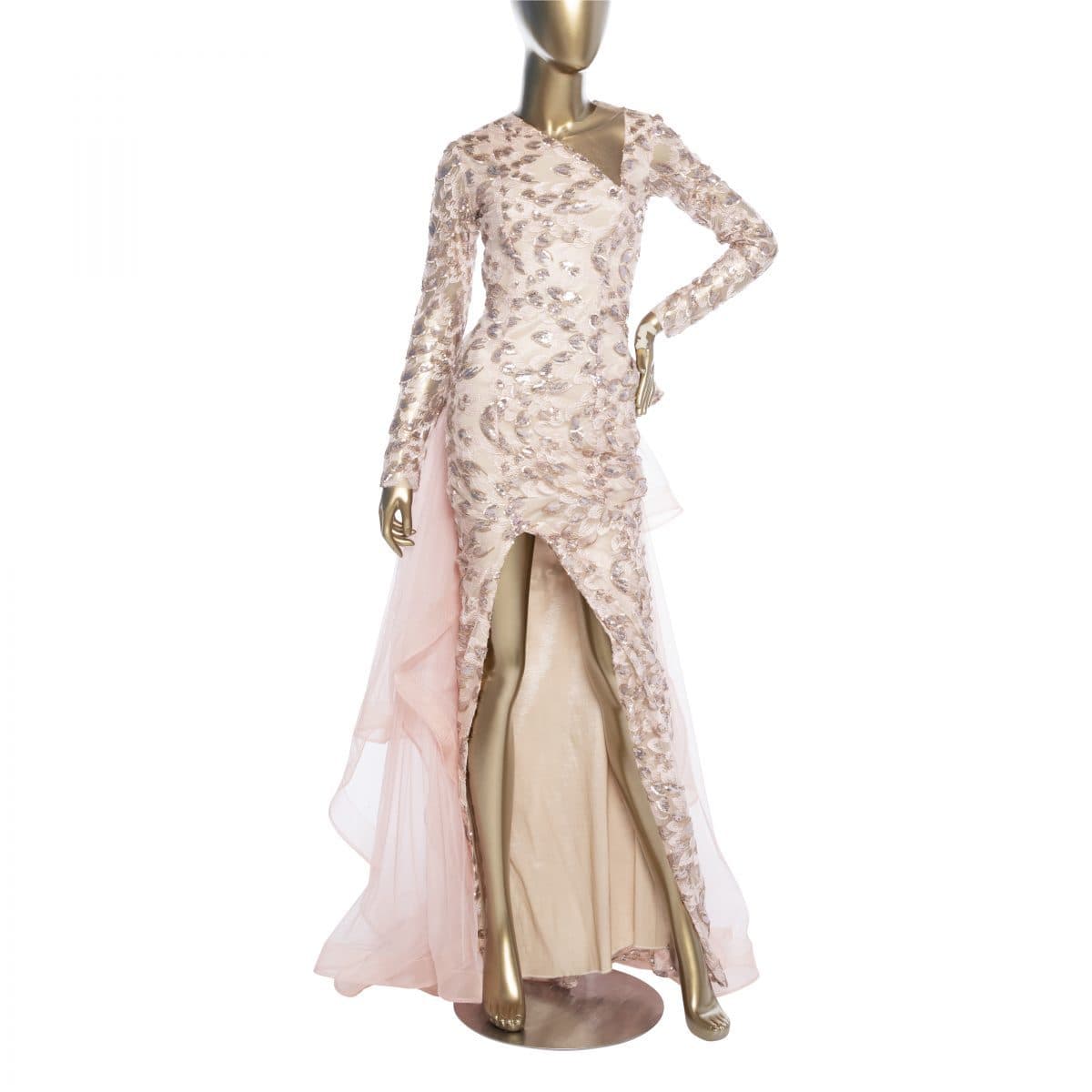 Michael Costello Sequined Evening Gown