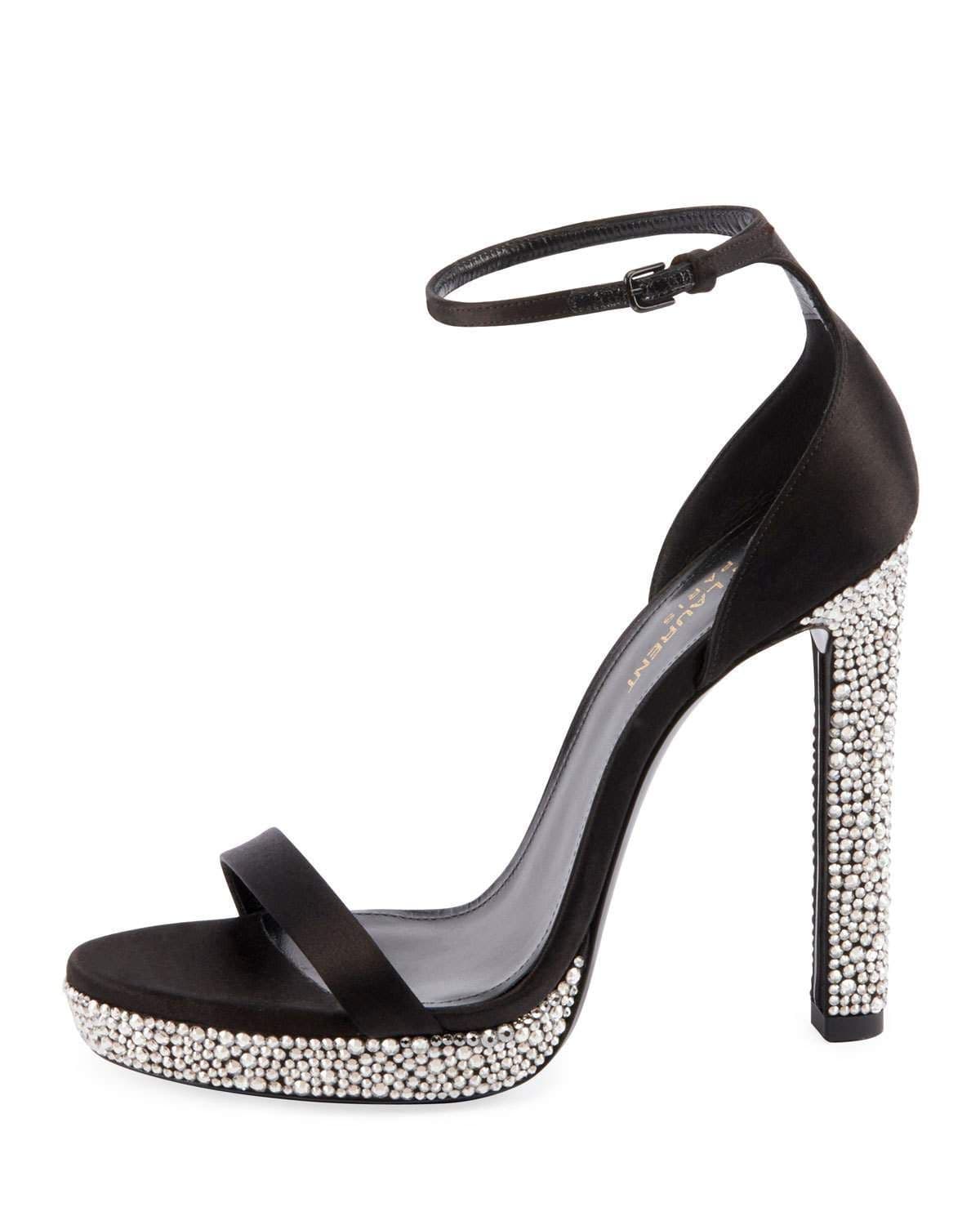 Saint Laurent Hall Embellished Platform Sandals