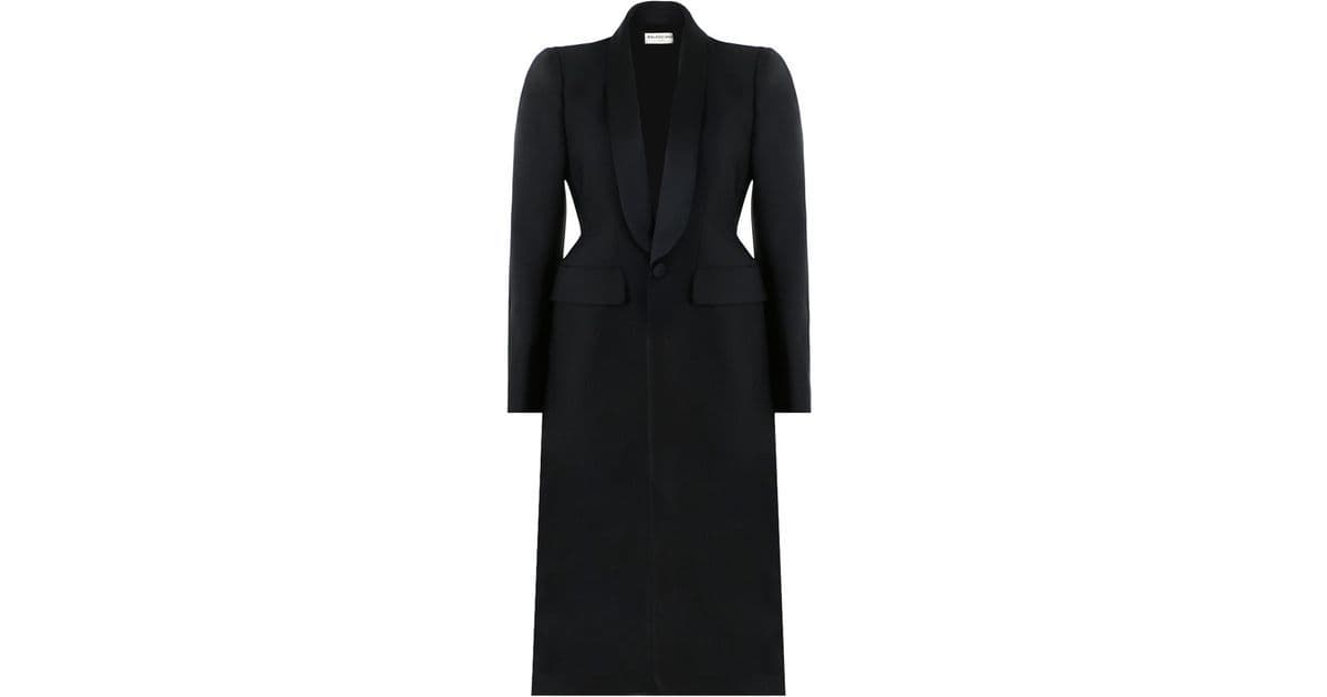 Balenciaga Black Hourglass Double-breasted Coat