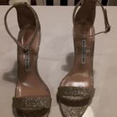 Manolo Blahnik Gold Sandals — image 1