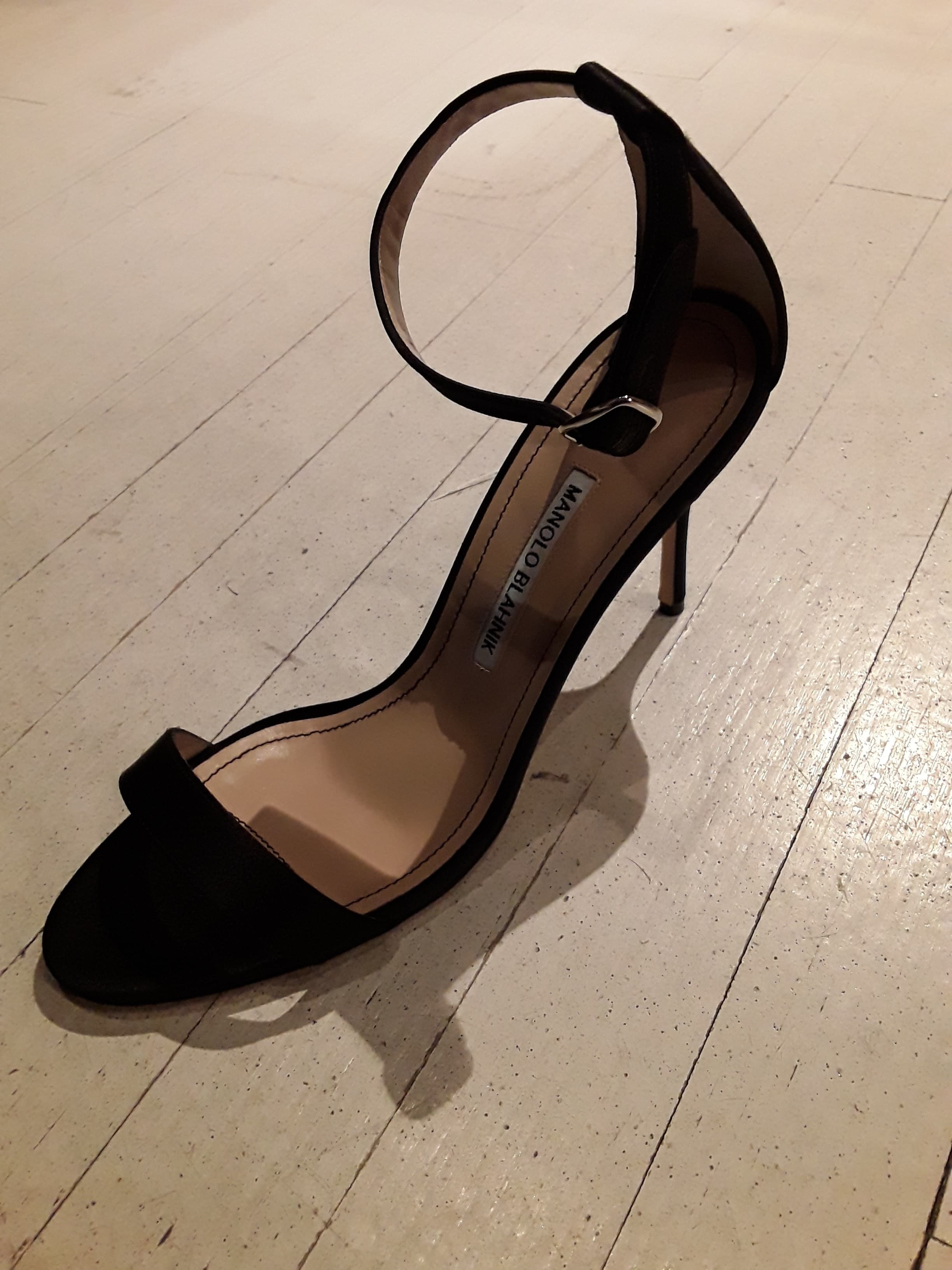Manolo Blahnik Chaos Black Sandal