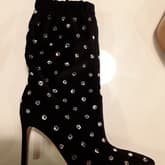 Valentino Rhinestones Black Booties Size 5.5 — image 1