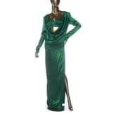 VINTAGE Jean Paul Gaultier Emerald Satin Gown Dress — image 2