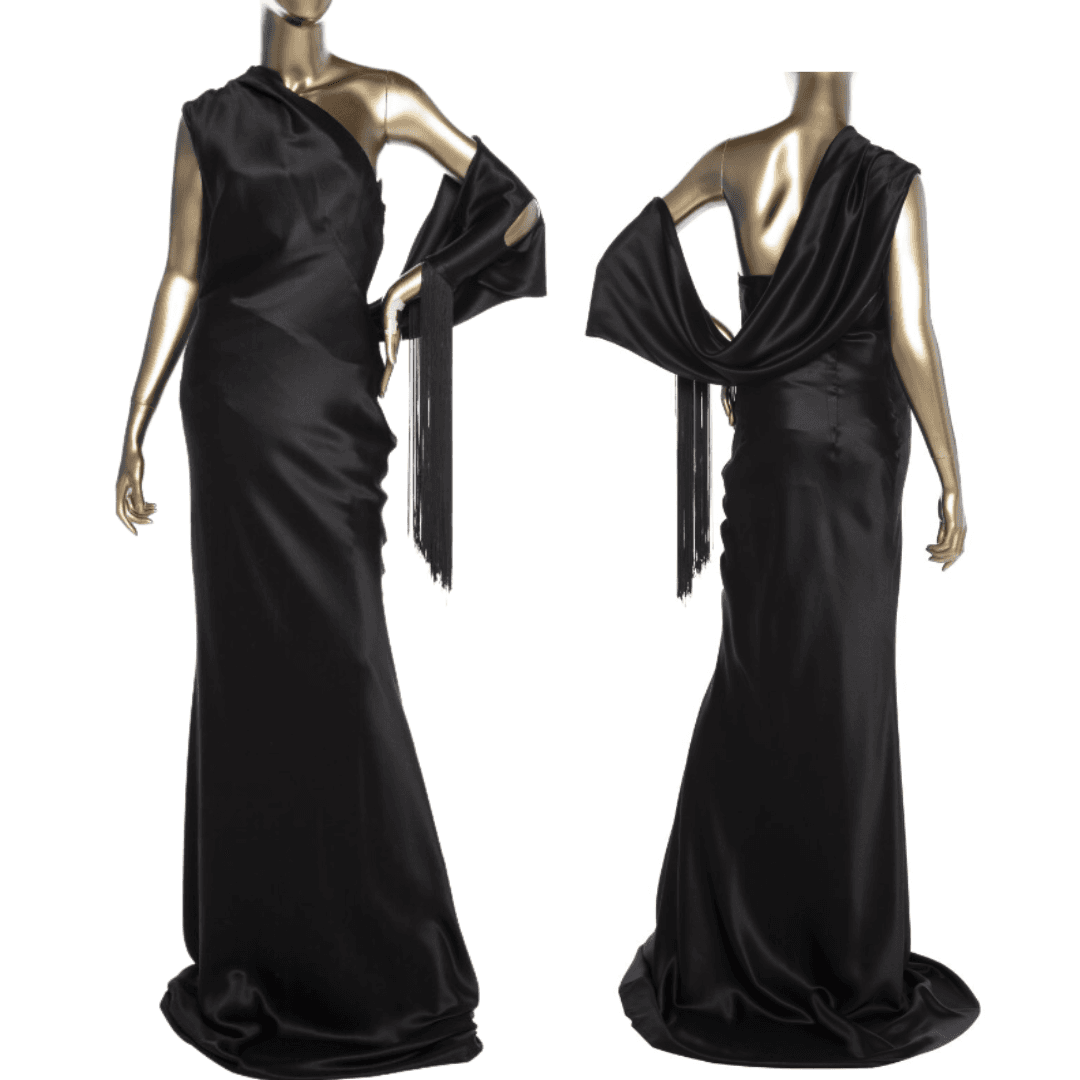 Vintage Alexander Mcqueen Silk Evening Dress