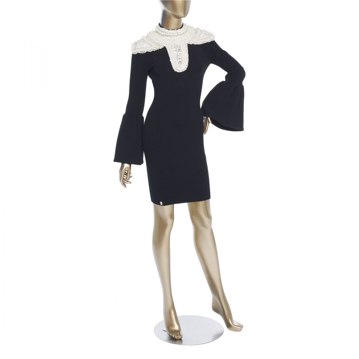Philipp Plein Pearl Embellished Mini Dress