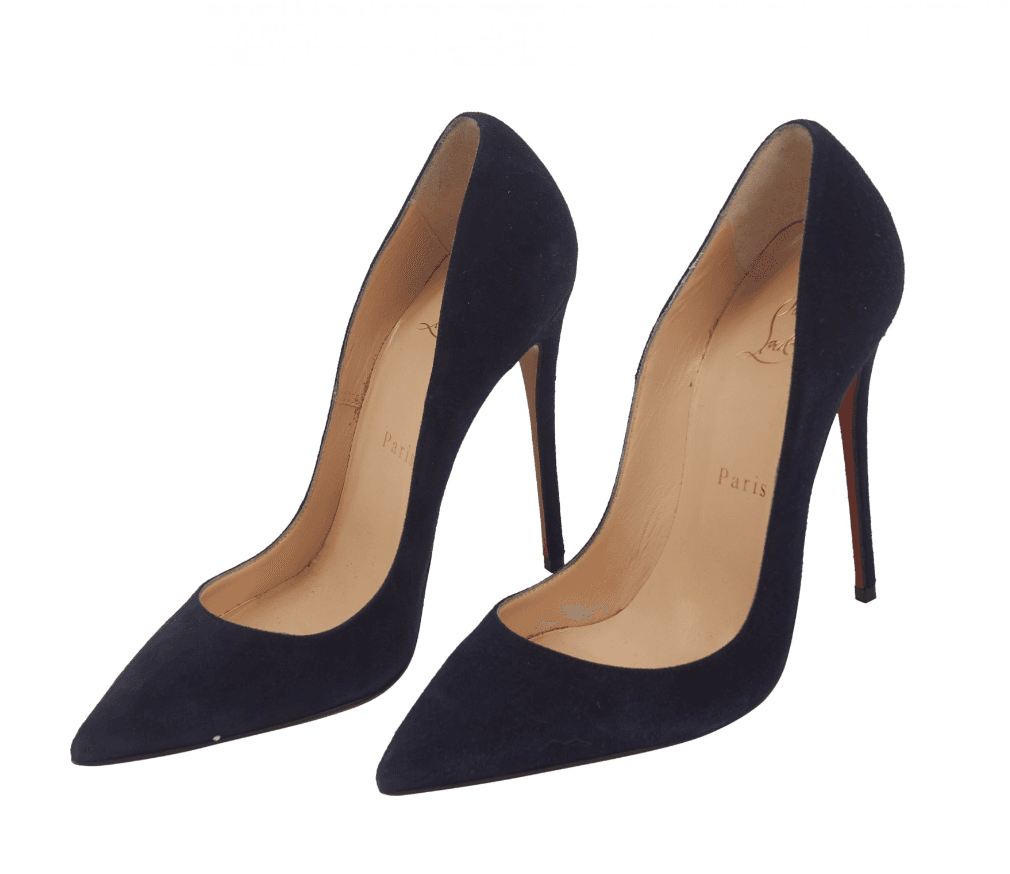 Christian Louboutin Navy Suede Pumps
