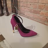Tom Ford Pink Suede Ankle Strap Pumps — image 1