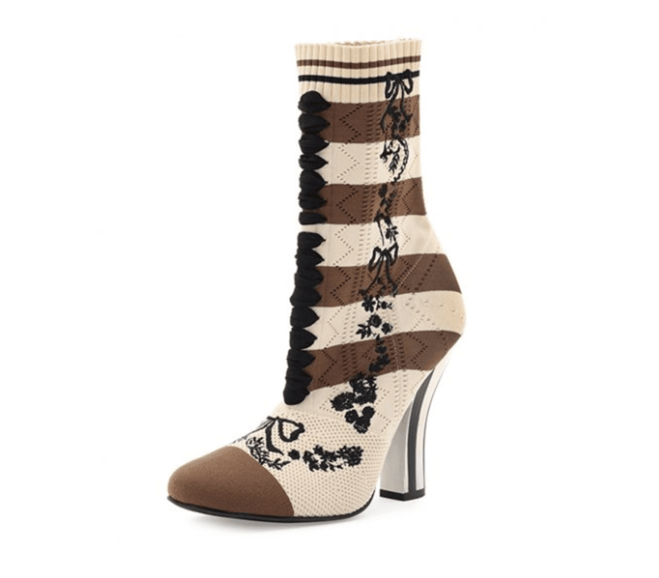 Fendi Stripe Sock Boot