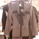 Alberta Ferretti Gray Pant Suit With Bow Ribbon — image 1