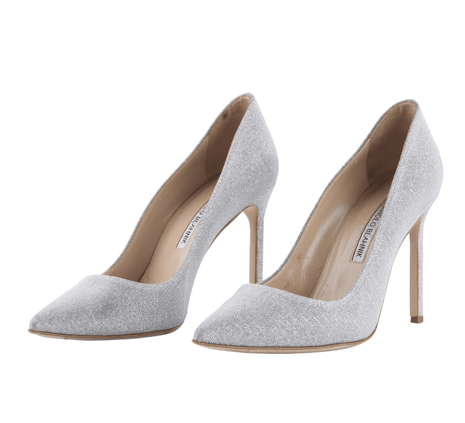Manolo Blahnik Glitter Bb Pumps