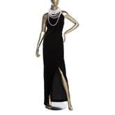 Balmain Pearl Necklace Halter-neck Black Velvet Gown — image 1