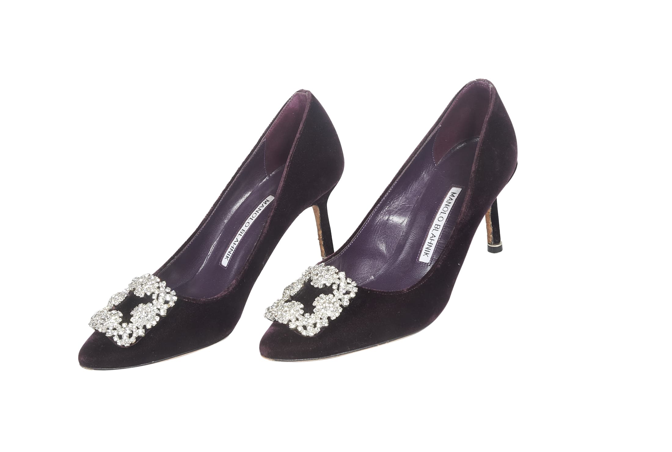 Manolo Blahnik Hangisi Velvet Pumps