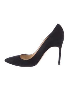 Manolo Blahnik Suede Bb Pumps