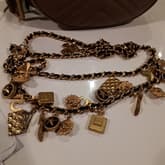 Vintage Chanel Gold-tone Metal Lucky Charms Chain Belt/ Necklace — image 1