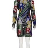 Versace Embellished Mini Evening Dress — image 1