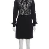 Valentino Lace-paneled Wool Dress — image 1