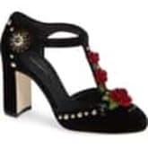 Dolce & Gabbana Embellished T-strap Rose Pump — image 1