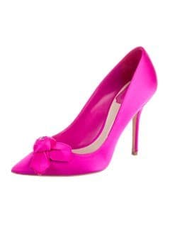 Christian Dior Floral Satin Pumps