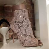 Valentino Glitter Lace Booties — image 1