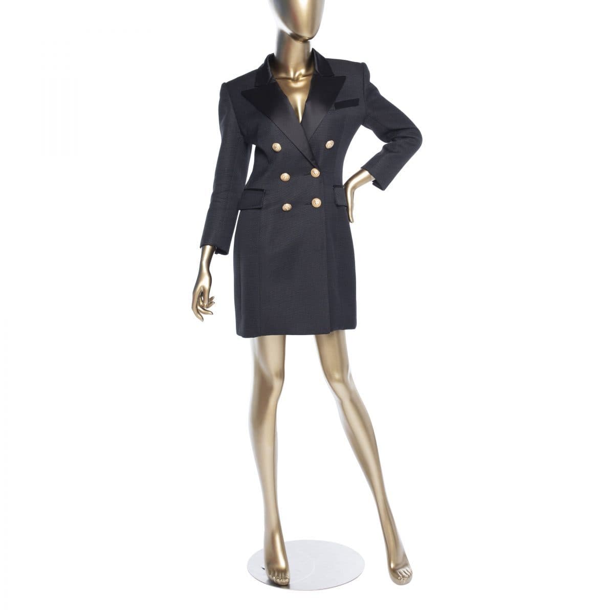 Balmain Textured Double-breasted Dress