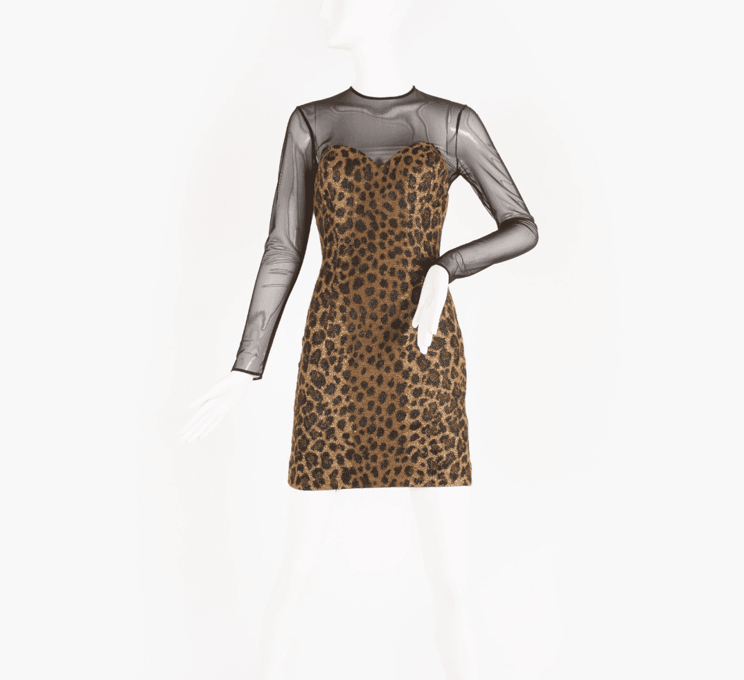 Vintage Christian Dior Leopard Dress