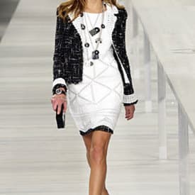 Chanel Long Sleeve Tweed Jacket With Crochet Trim — image 4